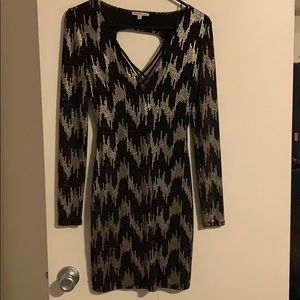 Black and Gold Sequence Dress